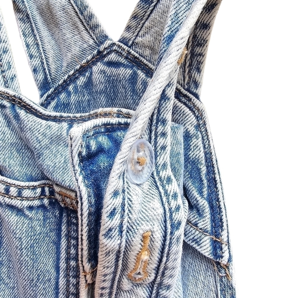 Old navy Light Denim Overalls with Bib Pocket, Coastal Cowgirl, Size L (Girls) - Picture 7 of 13